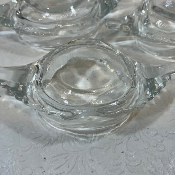 VTG Set of 8 Clear Glass Crab Shaped Baking Dishes Shells Ramekins 5.75"x3" - Picture 3 of 13